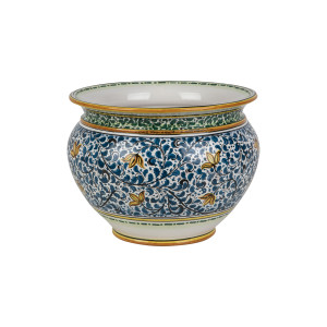 Vaso fiori di limoni M - hand-painted Italian flower pot