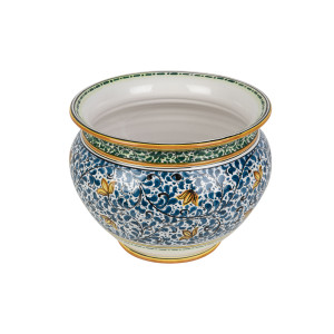 Vaso fiori di limoni M - hand-painted Italian flower pot