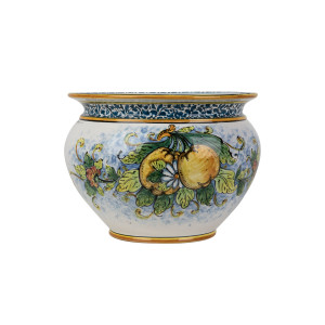 Vaso di limoni M - handmade Sicilian flower pot