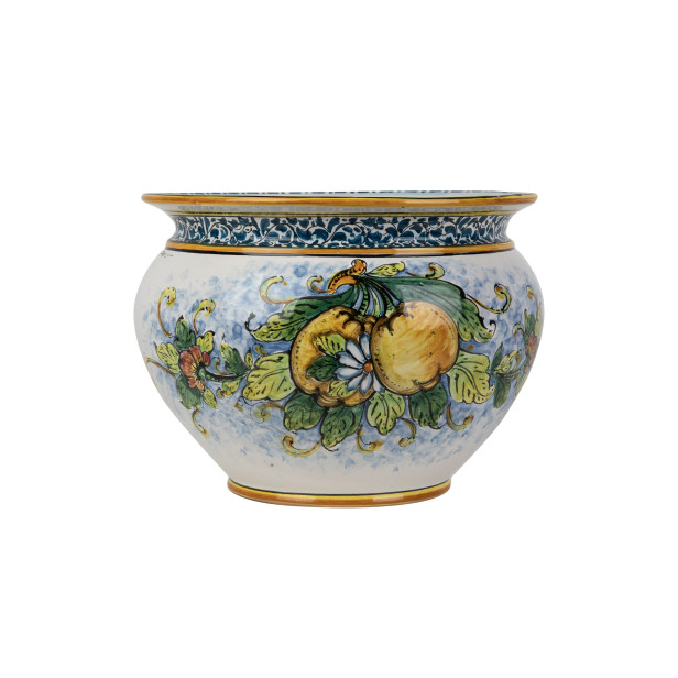 Vaso di limoni M - handmade Sicilian flower pot