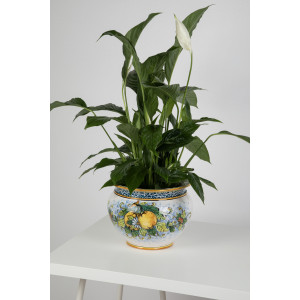 Vaso di limoni M - handmade Sicilian flower pot