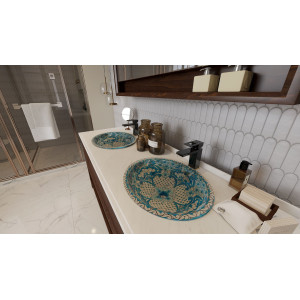 Lorena - Blue Mexican sink