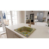 Campo di girasoli - rectangular sink from Italy