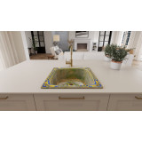 Campo di girasoli - rectangular sink from Italy