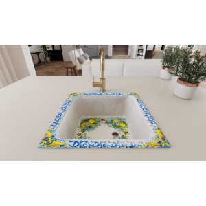 Frutti gialli - square sink from Italy