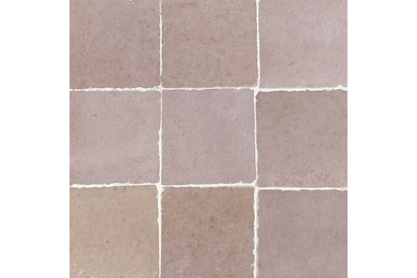 Pink Grape Zellige - powder pink zellige tiles