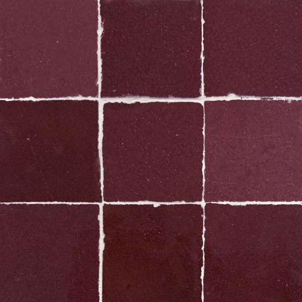 Raspberry Zellige - maroon zellige tile