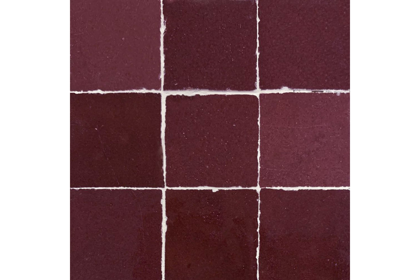 Raspberry Zellige - maroon zellige tile