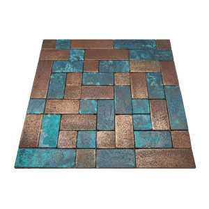 Patinated copper tiles - 45 pieces
