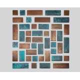 Patinated copper tiles - 45 pieces