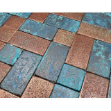 Patinated copper tiles - 45 pieces