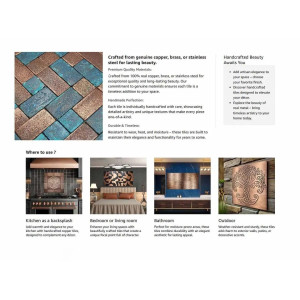 Patinated copper tiles - 45 pieces