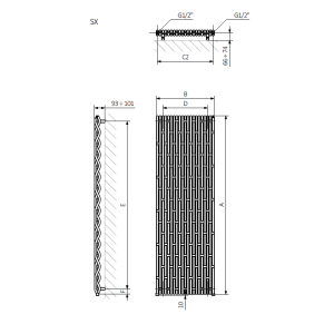 Wicker - retro bathroom radiator inspired by wicker weave