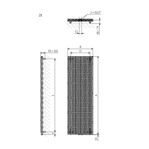 Wicker - retro bathroom radiator inspired by wicker weave
