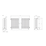 Ferrea - retro cast iron radiator