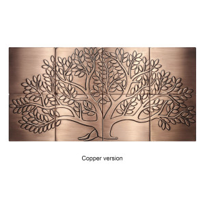 Copper tree of life - copper wall tiles