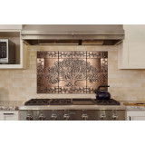 Copper wall tiles - copper tree of life with ornament