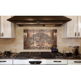 Copper wall tiles - copper tree of life with ornament