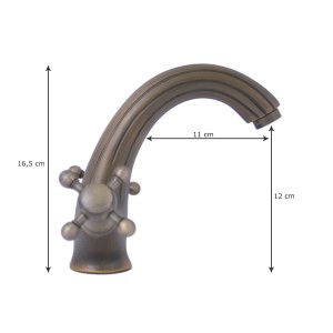Alfredo - brass wash basin mixer