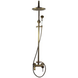 Antonio White Handshower - shower mixer with rain shower