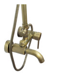 Antonio White Handshower - shower mixer with rain shower