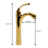 Celia Gold - elegance gold wash basin mixer