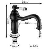 Cruz - black wash basin mixer