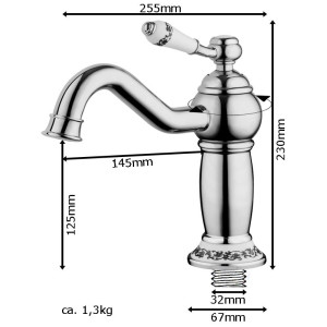 Dimas - gold wash basin mixer