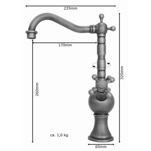 Flavio - retro wash basin mixer