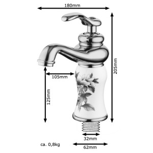 Gabel - gold wash basin mixer