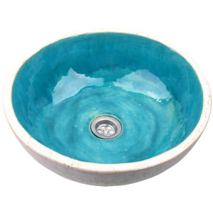 Flora - rustic sink with decorative edge