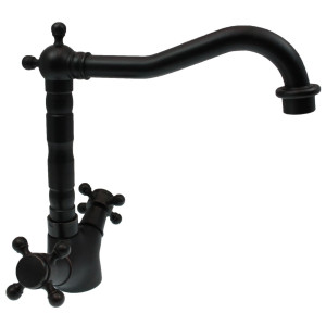Bianca  - black brass retro wash basin mixer