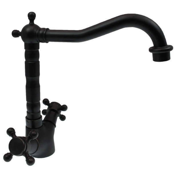 Bianca  - black brass retro wash basin mixer