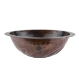 Emelina - drop-in oval copper sink from Mexico