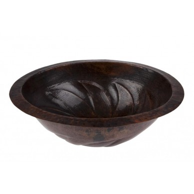 Emelina - drop-in oval copper sink from Mexico