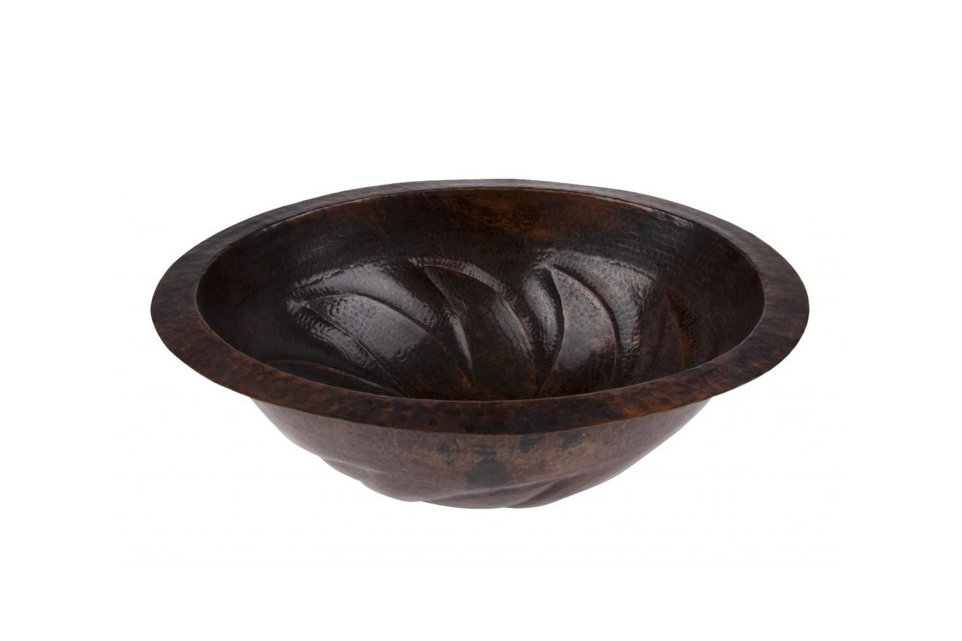 Emelina - drop-in oval copper sink from Mexico