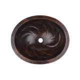 Emelina - drop-in oval copper sink from Mexico