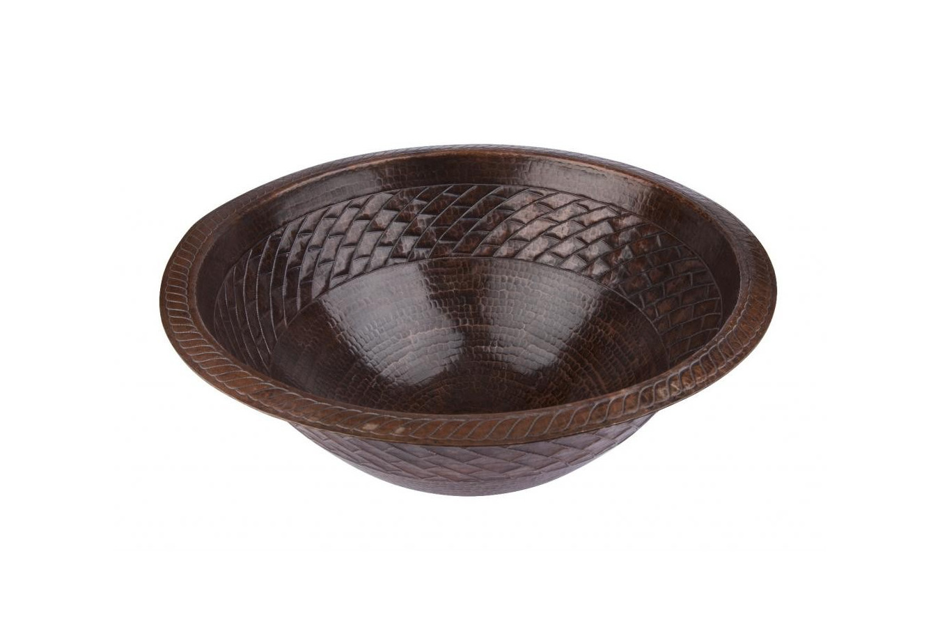 Fidelia - round copper sink from Mexico