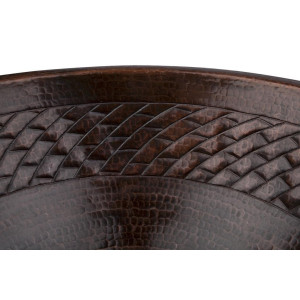 Fidelia - round copper sink from Mexico