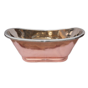 Cobrita -nickel plated copper bathtub