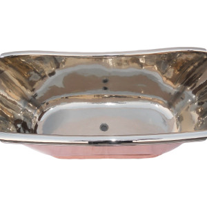Cobrita -nickel plated copper bathtub