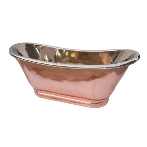 Cobrita -nickel plated copper bathtub