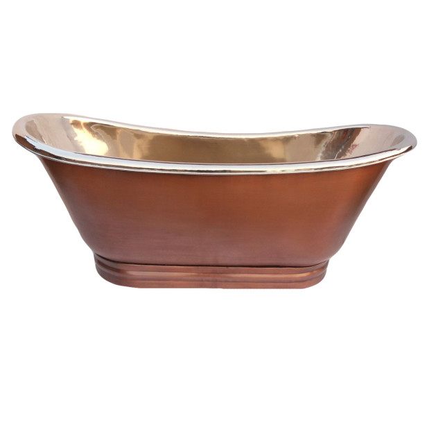 Platita  - nickel plated copper bathtub