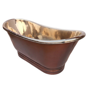 Platita  - nickel plated copper bathtub