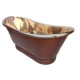 Platita  - nickel plated copper bathtub