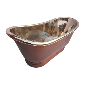 Platita  - nickel plated copper bathtub