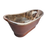 Platita  - nickel plated copper bathtub