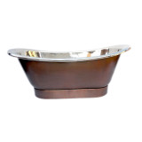 Perlita - nickel plated copper bathtub