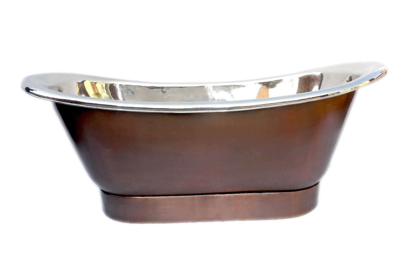 Perlita - nickel plated copper bathtub