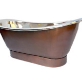 Perlita - nickel plated copper bathtub